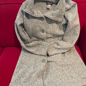 Patagonia better sweater long cozy grey coat